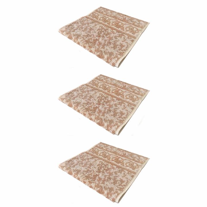 حوله دستی فرش مریم مدل Abr1 سایز 30x60 سانتی متر  بسته 3 عددی